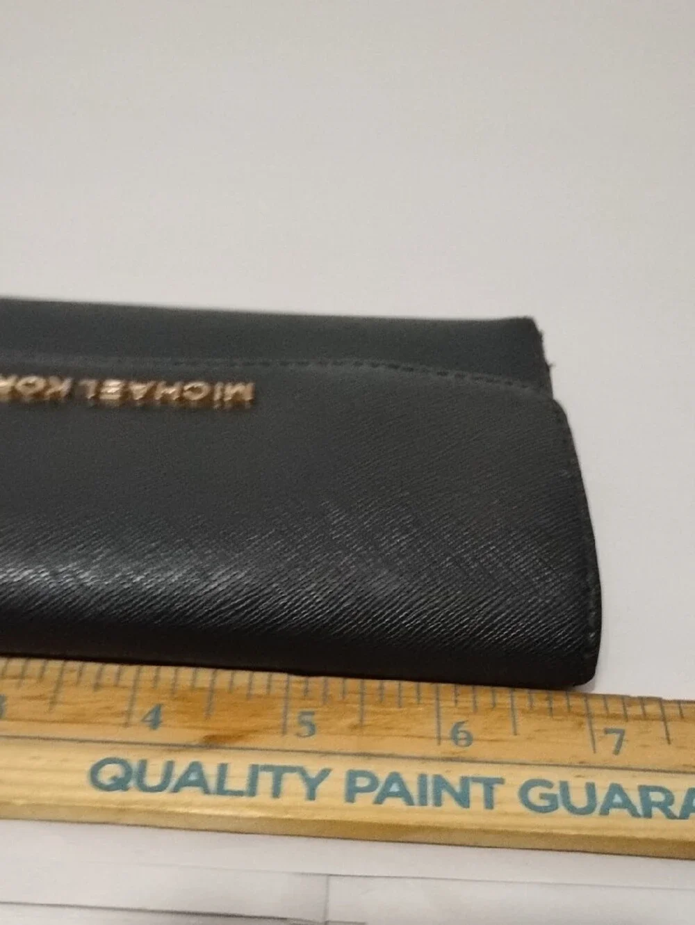 Michael Kors Jet Set Travel Black Leather Card Holder with Gold‎ Logo